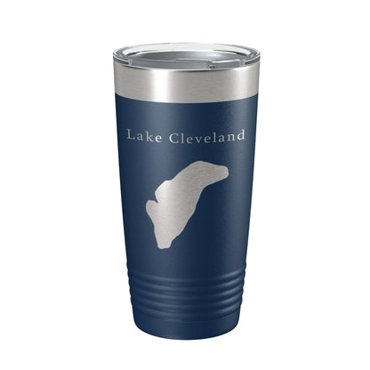 Lake Cleveland Map Tumbler Travel Mug Insulated Laser Engraved Coffee Cup Idaho 20 oz-8