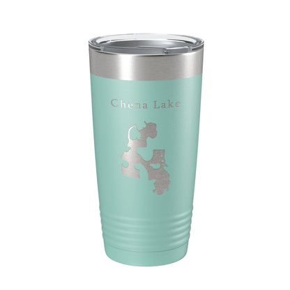 Chena Lake Map Tumbler Travel Mug Insulated Laser Engraved Coffee Cup Alaska 20 oz-12