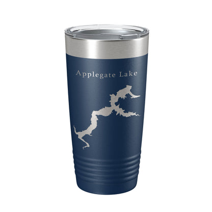 Applegate Lake Map Tumbler Travel Mug Insulated Laser Engraved Coffee Cup Oregon 20 oz-8