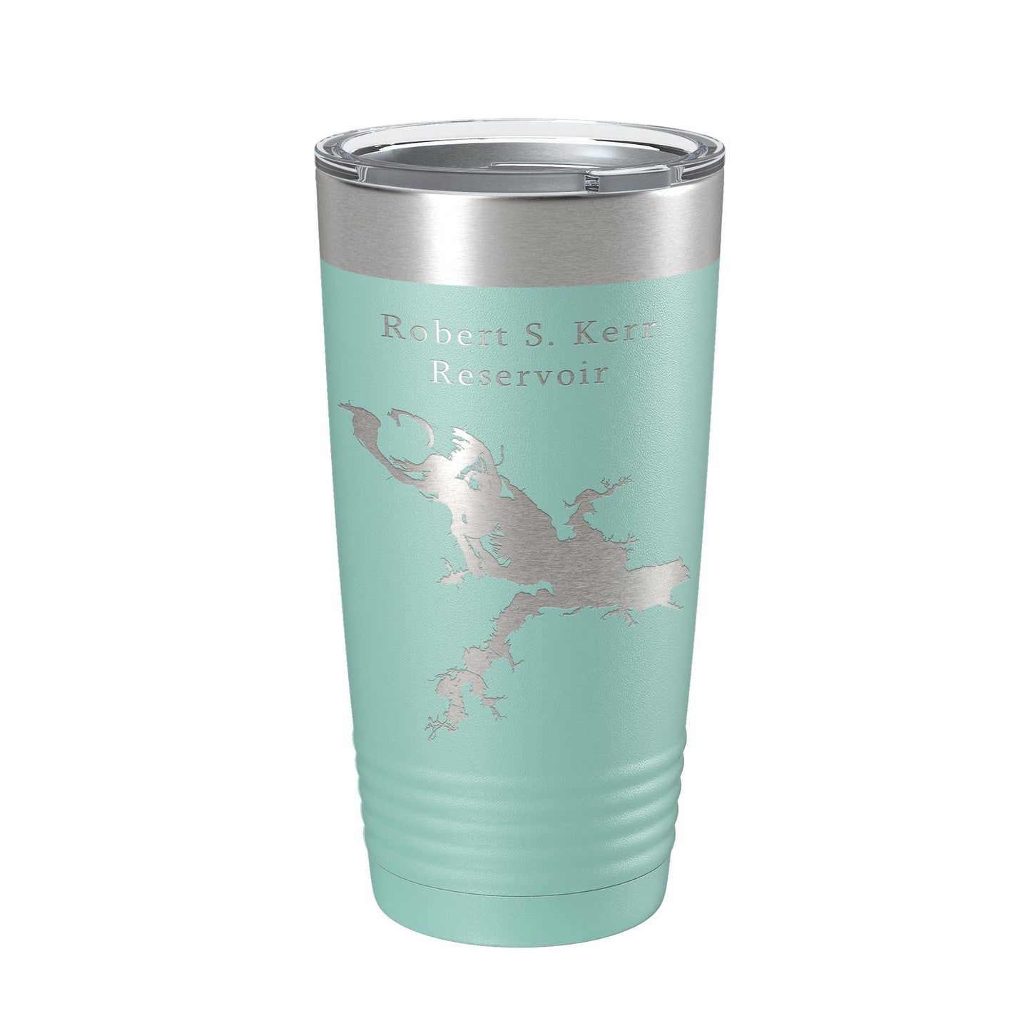 Robert S. Kerr Reservoir Tumbler Lake Map Travel Mug Insulated Laser Engraved Coffee Cup Oklahoma 20 oz-12