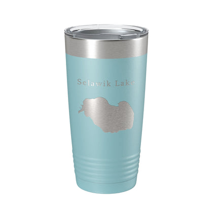 Selawik Lake Map Tumbler Travel Mug Insulated Laser Engraved Coffee Cup Alaska 20 oz-13