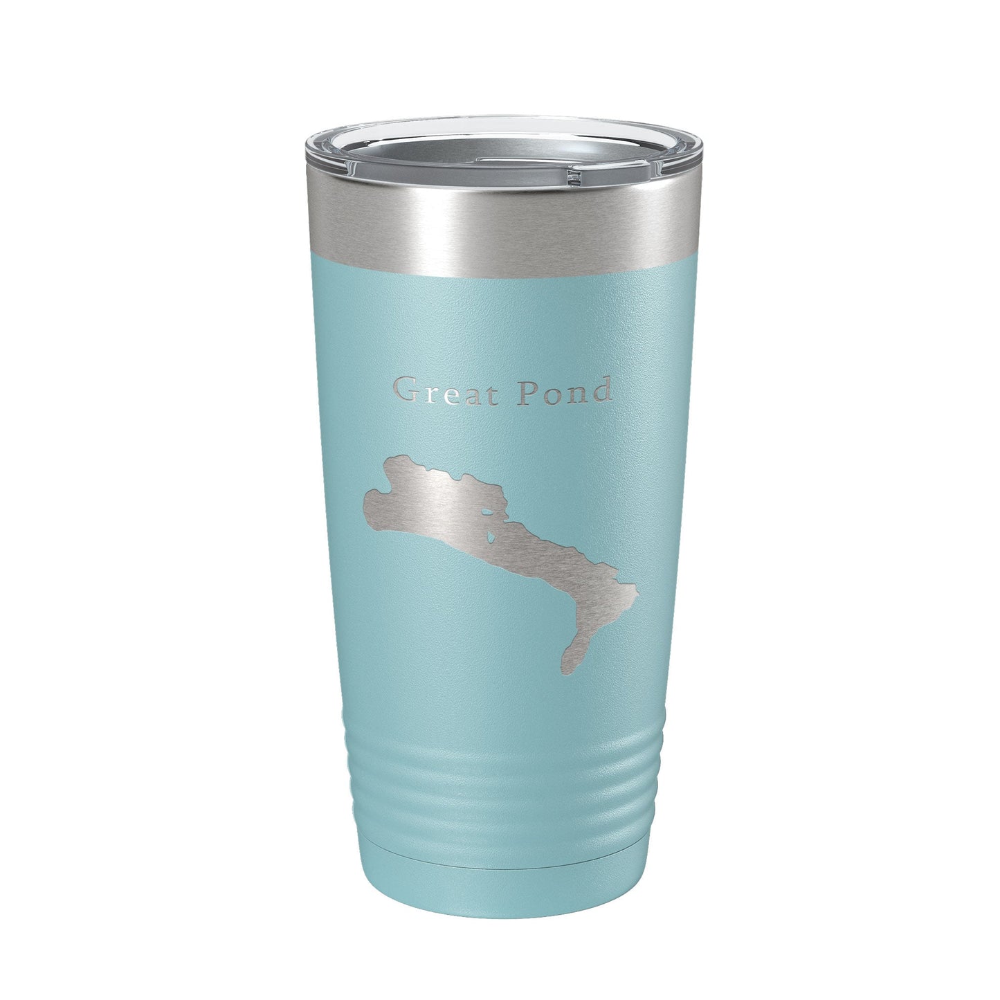 Great Pond Tumbler Lake Map Travel Mug Insulated Laser Engraved Coffee Cup Maine 20 oz-13