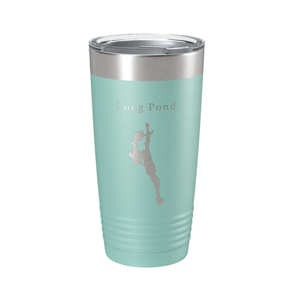 Long Pond Tumbler Lake Map Travel Mug Insulated Laser Engraved Coffee Cup Acadia Maine 20 oz-12