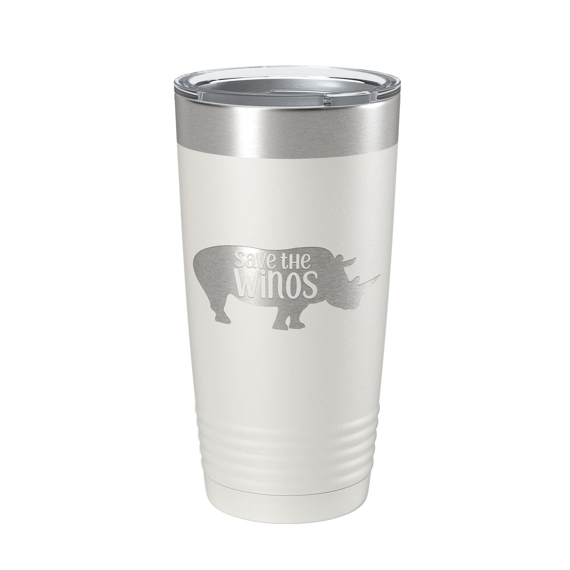 Save The Winos Tumbler Wine Rhinos Travel Mug Insulated Laser Engraved Coffee Cup Gift 20 oz-1