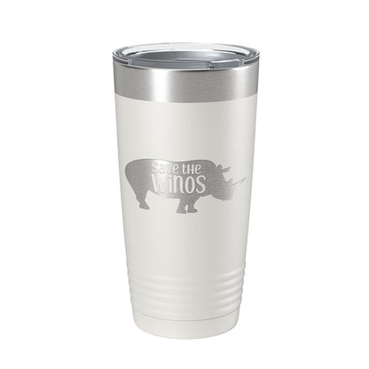 Save The Winos Tumbler Wine Rhinos Travel Mug Insulated Laser Engraved Coffee Cup Gift 20 oz-7
