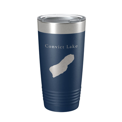 Convict Lake Map Tumbler Travel Mug Insulated Laser Engraved Coffee Cup California 20 oz-2