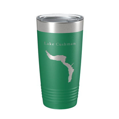 Lake Cushman Map Tumbler Travel Mug Insulated Laser Engraved Coffee Cup Washington 20 oz-9