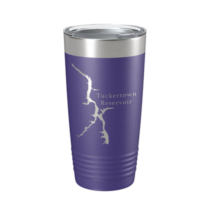 Tuckertown Reservoir Tumbler Lake Map Travel Mug Insulated Laser Engraved Coffee Cup North Carolina 20 oz-15