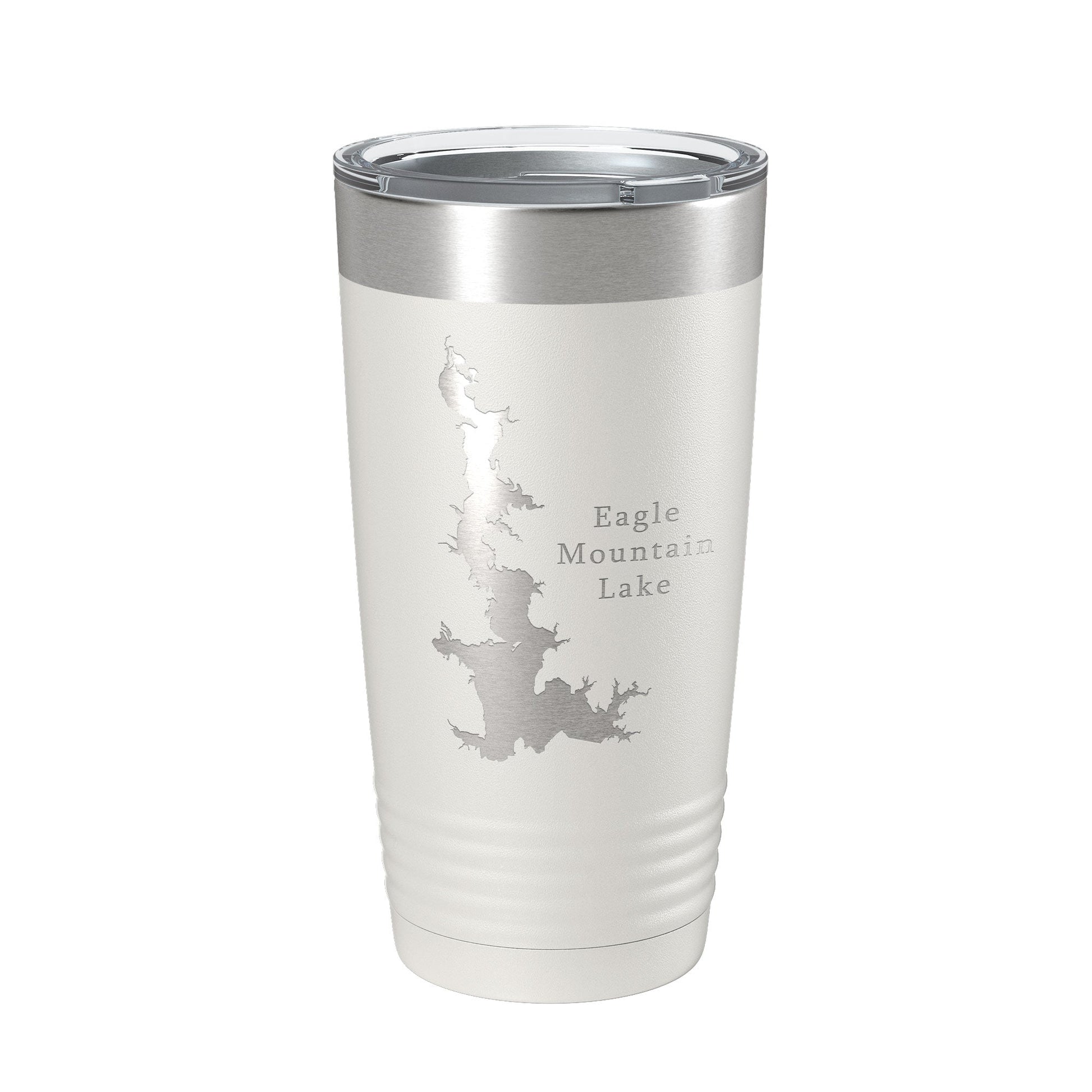 Eagle Mountain Lake Map Tumbler Travel Mug Insulated Laser Engraved Coffee Cup Texas 20 oz-1