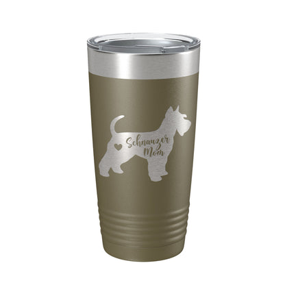 Schnauzer Mom Tumbler Dog Travel Mug Gift Insulated Laser Engraved Coffee Cup 20 oz-21