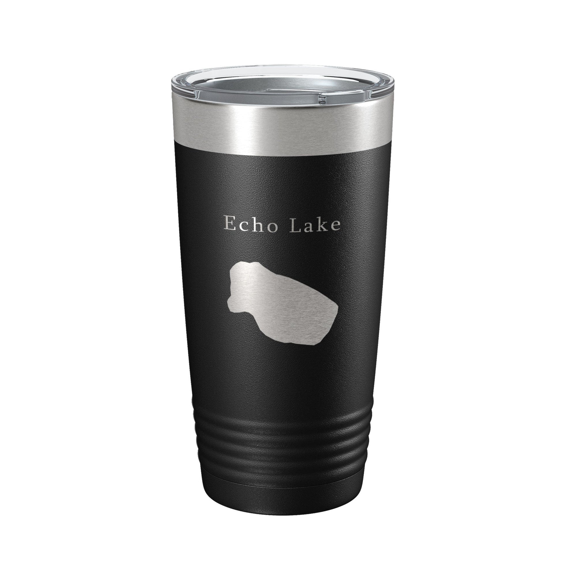 Echo Lake Map Tumbler Travel Mug Insulated Laser Engraved Coffee Cup Colorado 20 oz-0