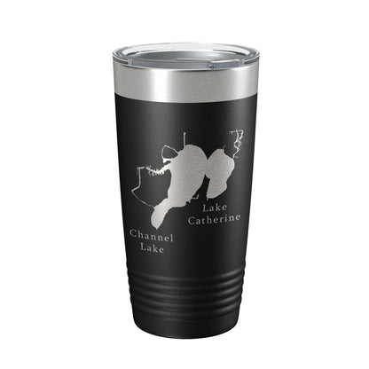 Channel Lake Catherine Lake Map Tumbler Travel Mug Insulated Laser Engraved Coffee Cup Illinois 20 oz-5