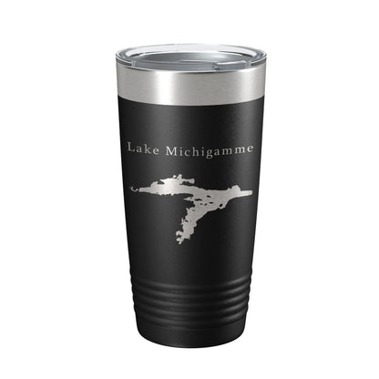 Lake Michigamme Map Tumbler Travel Mug Insulated Laser Engraved Coffee Cup Michigan 20 oz-5