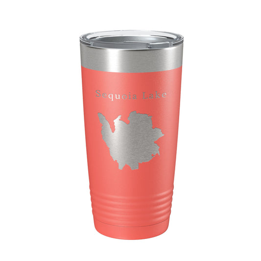 Sequoia Lake Map Tumbler Travel Mug Insulated Laser Engraved Coffee Cup California 20 oz-20
