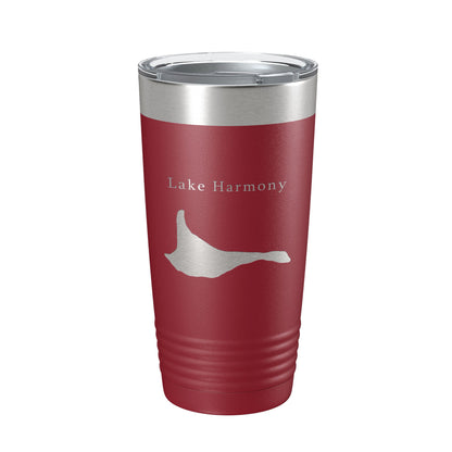 Lake Harmony Map Tumbler Travel Mug Insulated Laser Engraved Coffee Cup Pennsylvania 20 oz-18