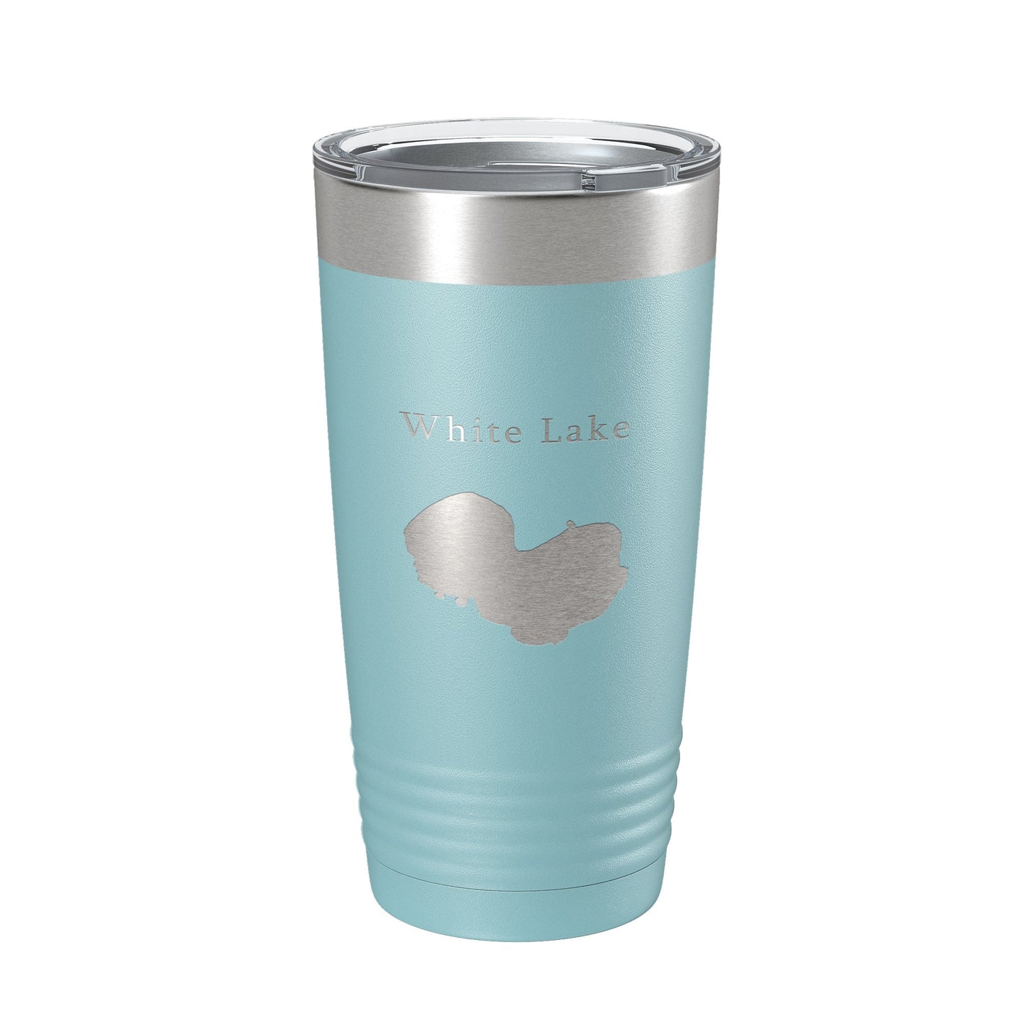 White Lake Map Tumbler Travel Mug Insulated Laser Engraved Coffee Cup Louisiana 20 oz-13