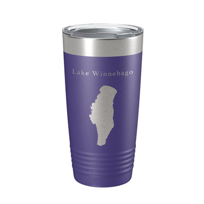 Lake Winnebago Map Tumbler Travel Mug Insulated Laser Engraved Coffee Cup Wisconsin 20 oz-15