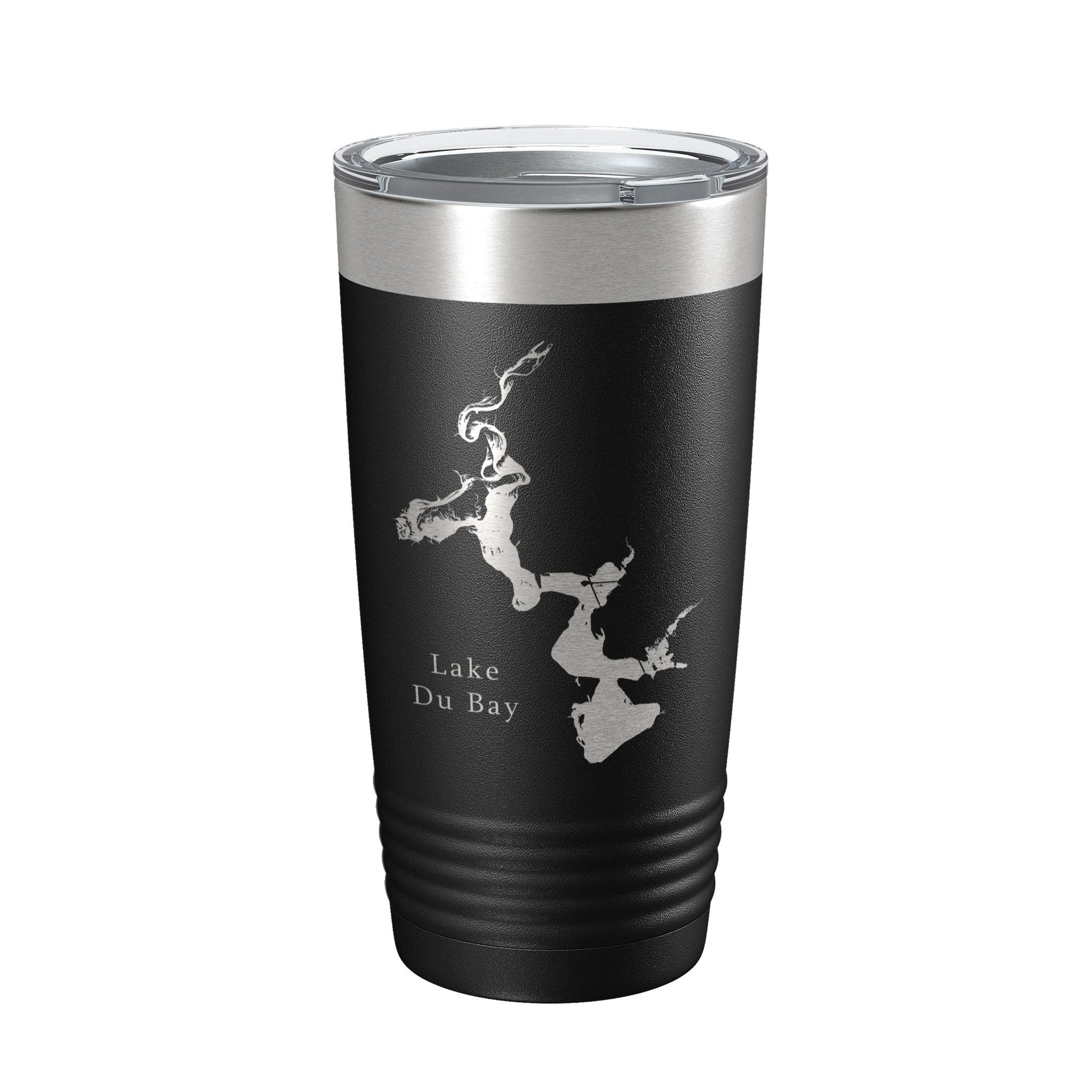 Lake Du Bay Map Tumbler Travel Mug Insulated Laser Engraved Coffee Cup Wisconsin 20 oz-0