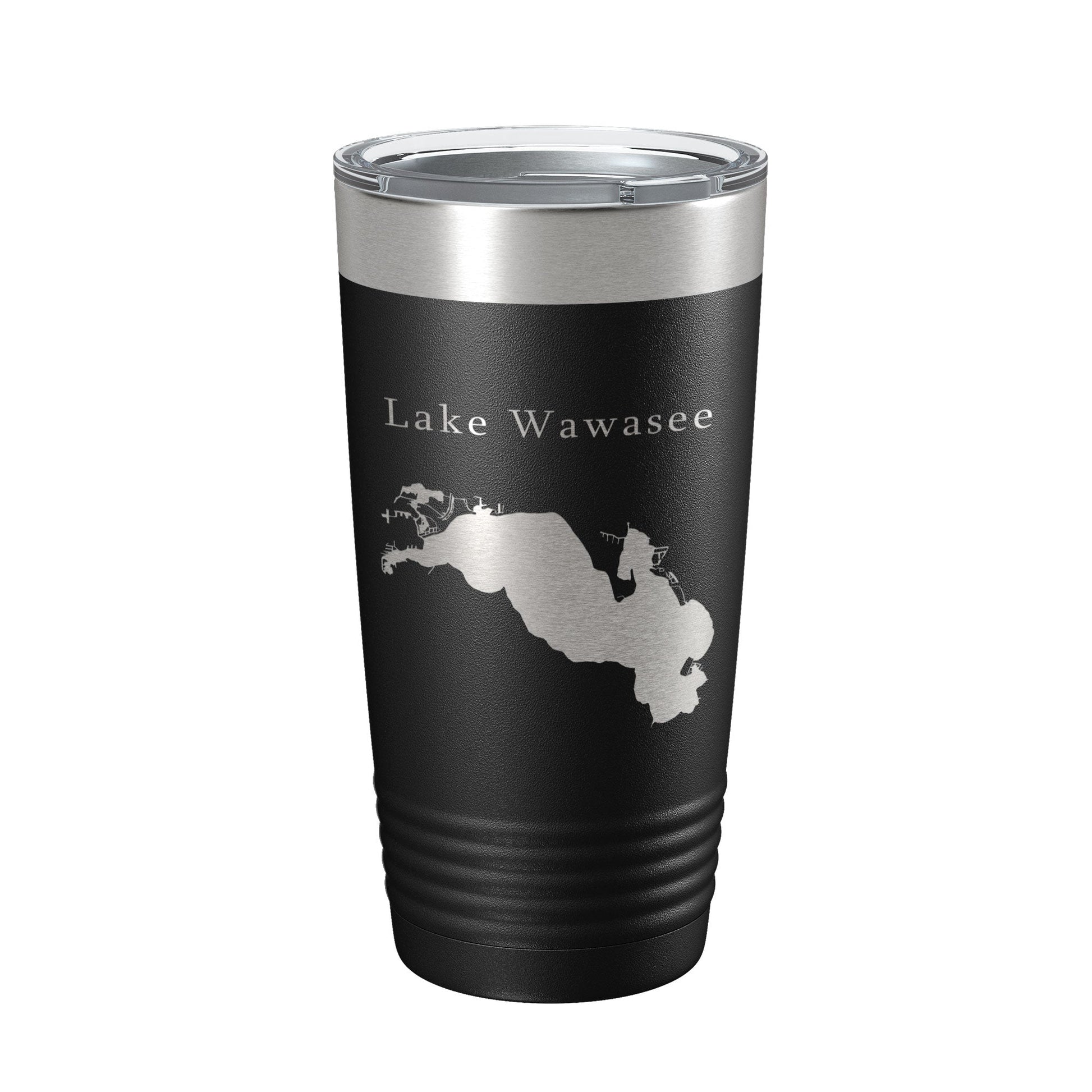 Lake Wawasee Map Tumbler Travel Mug Insulated Laser Engraved Coffee Cup Indiana 20 oz-0