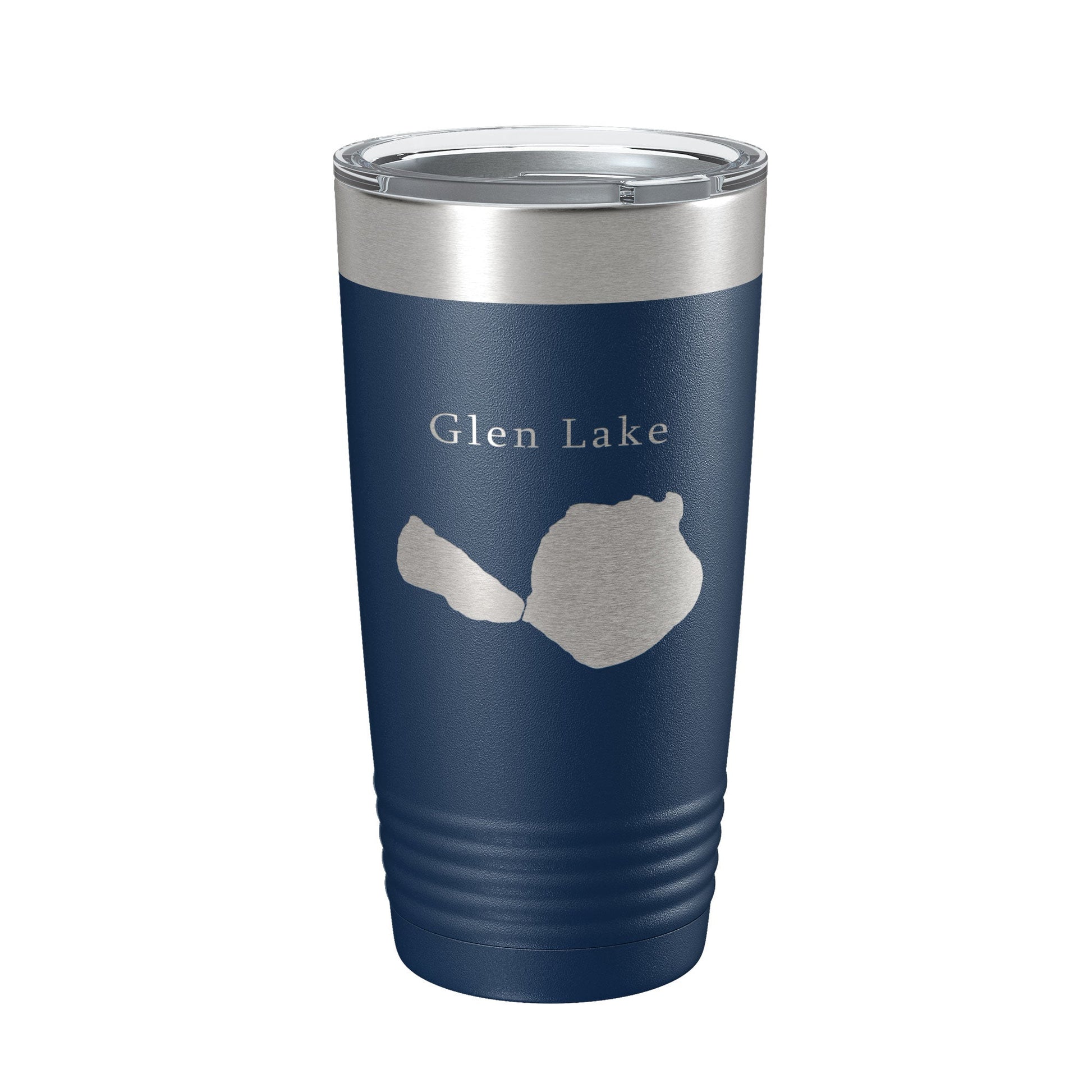 Big & Little Glen Lakes Map Tumbler Travel Mug Insulated Laser Engraved Coffee Cup Michigan 20 oz-2