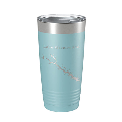 Lake Greenwood Map Tumbler Travel Mug Insulated Laser Engraved Coffee Cup South Carolina 20 oz-13