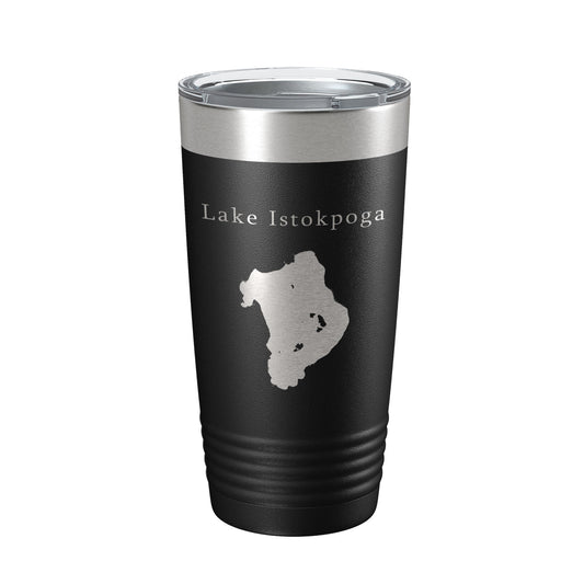 Lake Istokpoga Map Tumbler Travel Mug Insulated Laser Engraved Coffee Cup Florida 20 oz-0