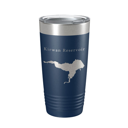 Kirwan Reservoir Tumbler Lake Map Travel Mug Insulated Laser Engraved Coffee Cup Kansas 20 oz-8