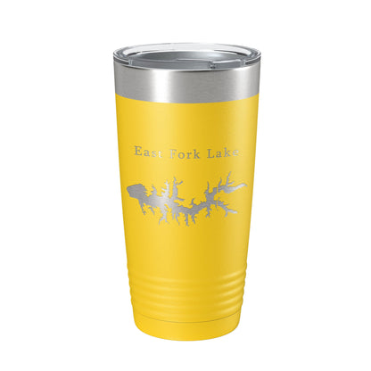 East Fork Lake Map Tumbler Travel Mug Insulated Laser Engraved Coffee Cup Illinois 20 oz-19