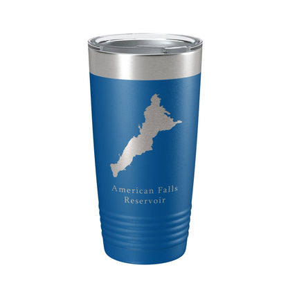 American Falls Reservoir Tumbler Lake Map Travel Mug Insulated Laser Engraved Coffee Cup Snake River Idaho 20 oz-6