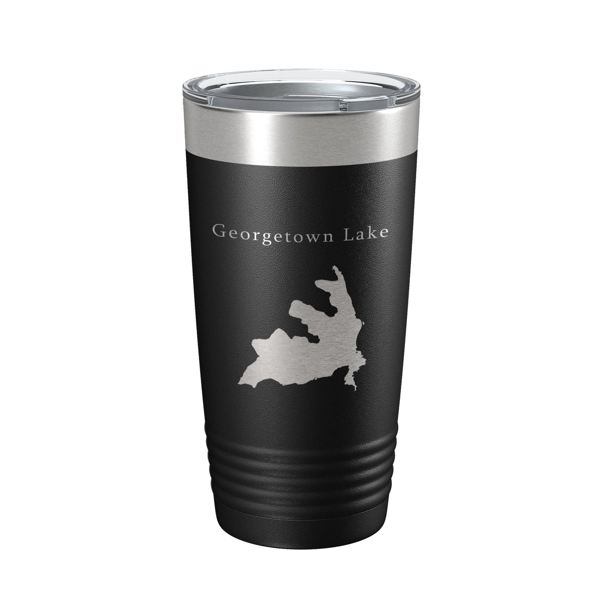 Georgetown Lake Map Tumbler Travel Mug Insulated Laser Engraved Coffee Cup Montana 20 oz-0