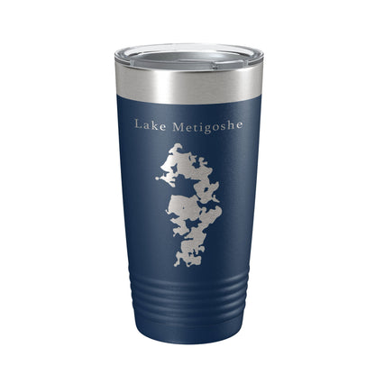Lake Metigoshe Map Tumbler Travel Mug Insulated Laser Engraved Coffee Cup North Dakota 20 oz-8
