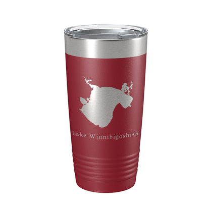 Lake Winnibigoshish Map Tumbler Travel Mug Insulated Laser Engraved Coffee Cup Minnesota 20 oz-18