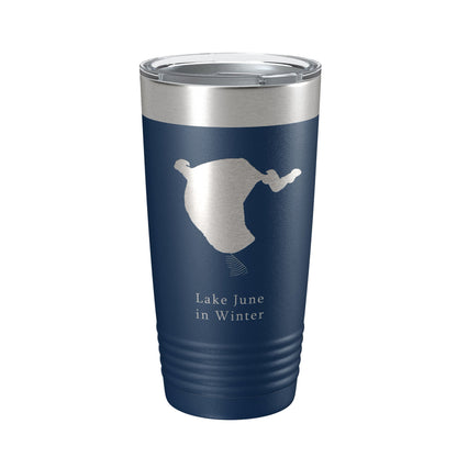 Lake June in Winter Map Tumbler Travel Mug Insulated Laser Engraved Coffee Cup Florida 20 oz-8