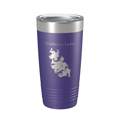 Webster Lake Map Tumbler Travel Mug Insulated Laser Engraved Coffee Cup Massachusetts 20 oz-15