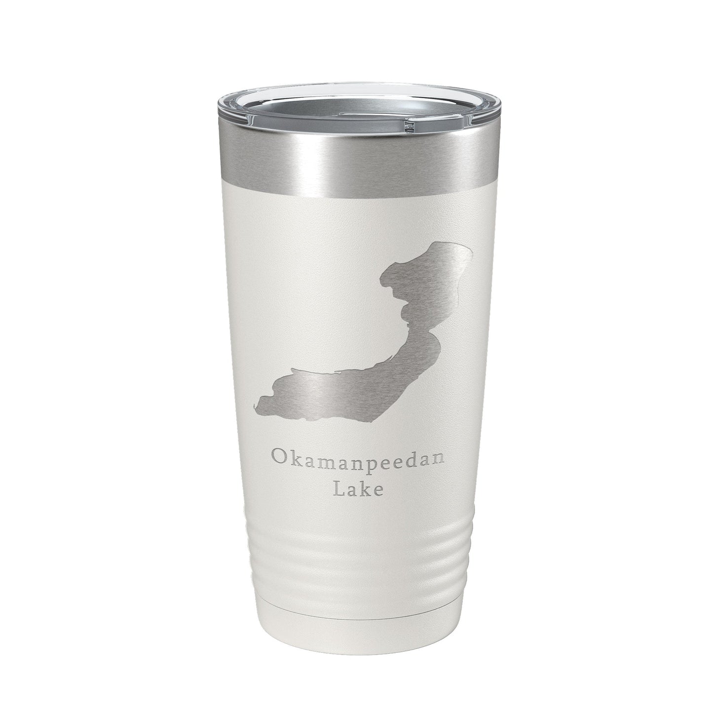 Okamanpeedan Lake Map Tumbler Travel Mug Insulated Laser Engraved Coffee Cup Iowa Minnesota 20 oz-7