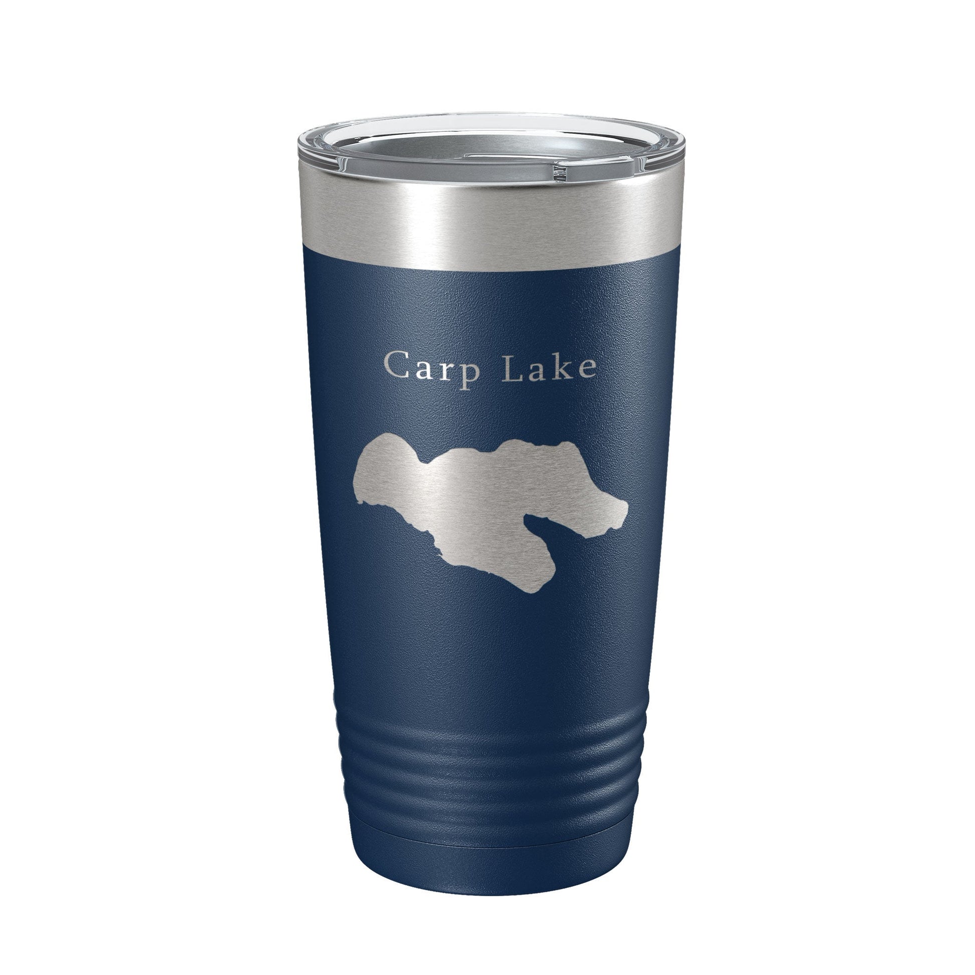 Carp Lake Map Tumbler Travel Mug Insulated Laser Engraved Coffee Cup Michigan 20 oz-2
