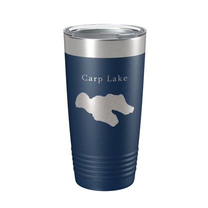 Carp Lake Map Tumbler Travel Mug Insulated Laser Engraved Coffee Cup Michigan 20 oz-8
