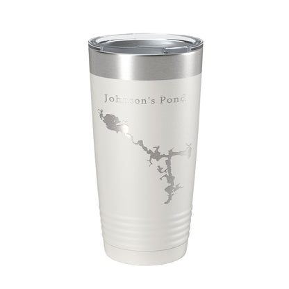 Johnson's Pond Tumbler Lake Map Travel Mug Insulated Laser Engraved Coffee Cup Rhode Island 20 oz-7