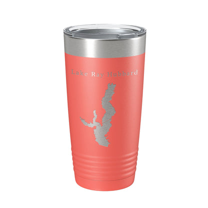 Lake Ray Hubbard Map Tumbler Travel Mug Insulated Laser Engraved Coffee Cup Texas 20 oz-20