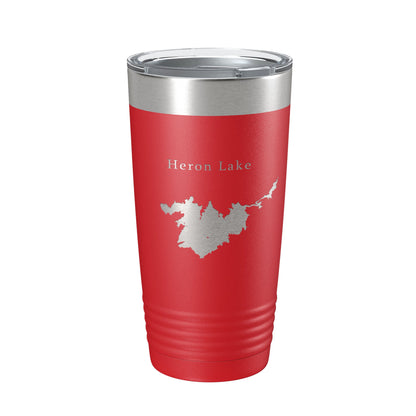 Heron Lake Map Tumbler Travel Mug Insulated Laser Engraved Coffee Cup New Mexico 20 oz-10