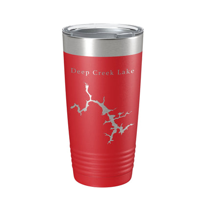 Deep Creek Lake Map Tumbler Travel Mug Insulated Laser Engraved Coffee Cup Maryland 20 oz-10
