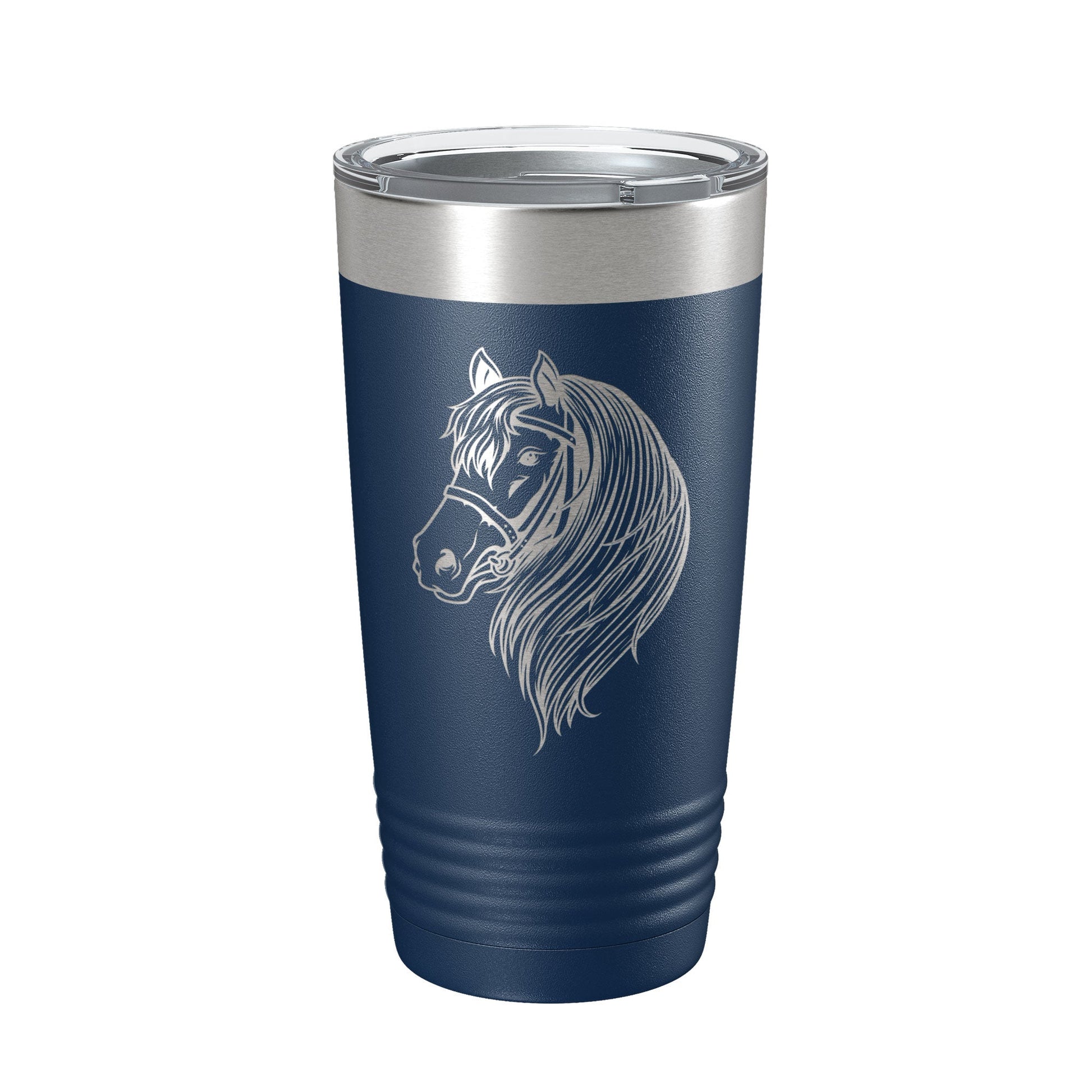 Horse Face Tumbler Horseback Rider Travel Mug Equestrian Gift Insulated Laser Engraved Coffee Cup Horse Lover Farmer 20 oz-2