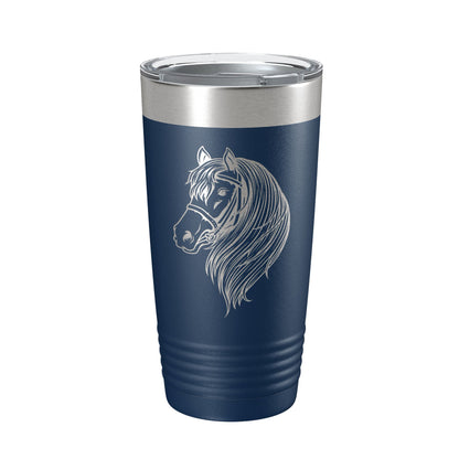 Horse Face Tumbler Horseback Rider Travel Mug Equestrian Gift Insulated Laser Engraved Coffee Cup Horse Lover Farmer 20 oz-8