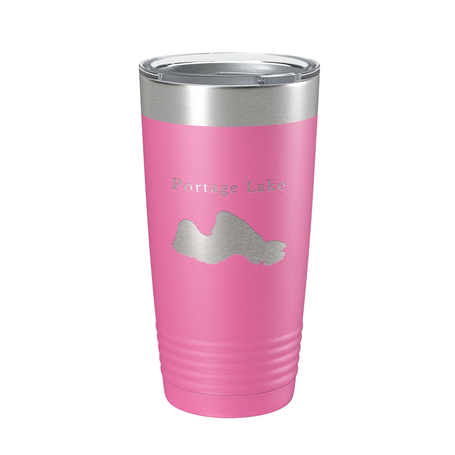 Portage Lake Map Tumbler Travel Mug Insulated Laser Engraved Coffee Cup Manistee County Michigan 20 oz-11