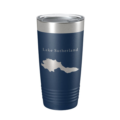 Lake Sutherland Map Tumbler Travel Mug Insulated Laser Engraved Coffee Cup Washington 20 oz-2
