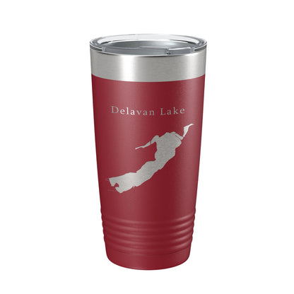 Delavan Lake Map Tumbler Travel Mug Insulated Laser Engraved Coffee Cup Wisconsin 20 oz-18