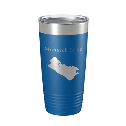 Monarch Lake Map Tumbler Travel Mug Insulated Laser Engraved Coffee Cup Colorado 20 oz-6