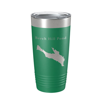 Beech Hill Pond Tumbler Lake Map Travel Mug Insulated Laser Engraved Coffee Cup Maine 20 oz-9