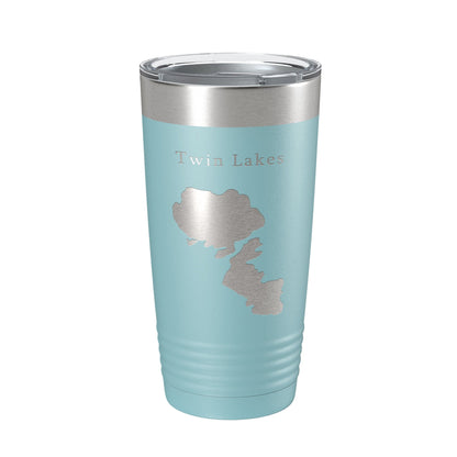 Twin Lakes Map Tumbler Travel Mug Insulated Laser Engraved Coffee Cup Idaho 20 oz-13