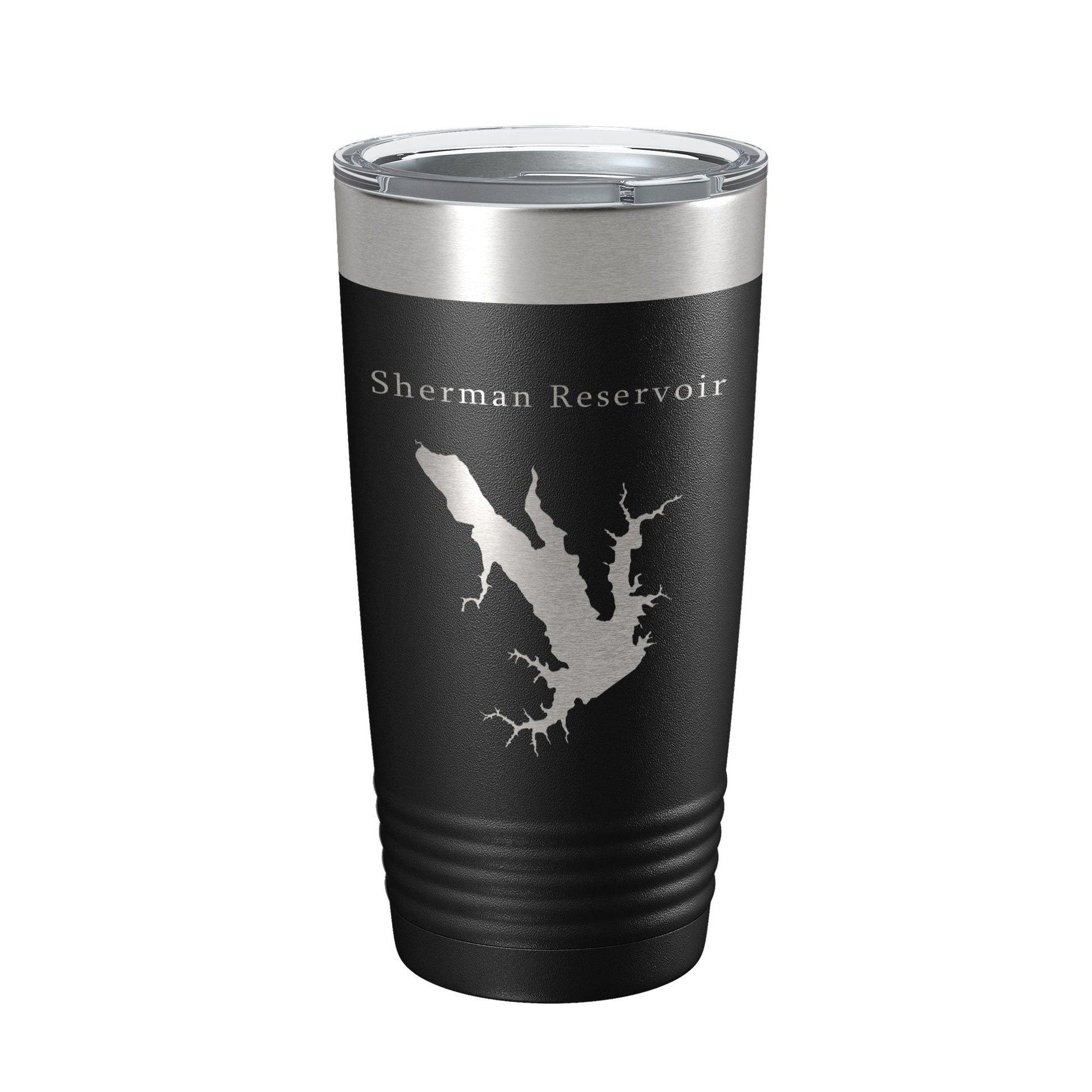 Sherman Reservoir Tumbler Lake Map Travel Mug Insulated Laser Engraved Coffee Cup Nebraska 20 oz-5